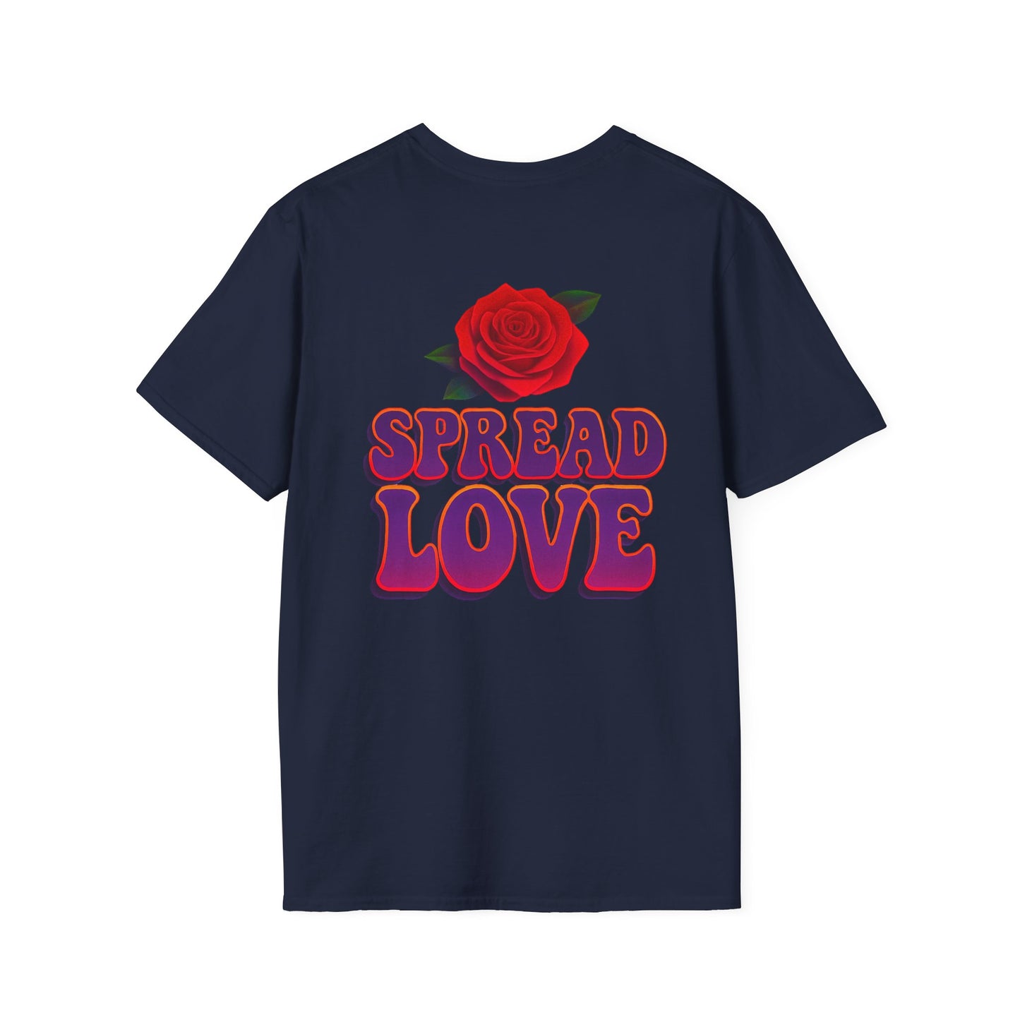 Become Butterfly T-Shirt — Pink Butterfly & "Spread Love" Rose Graphic Tee