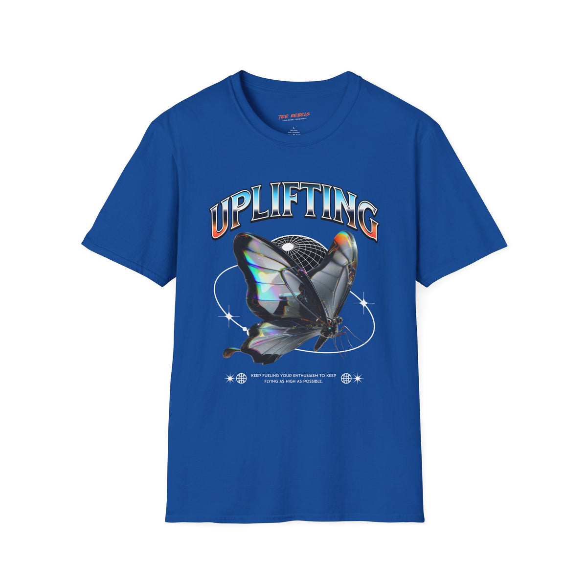 Uplifting Butterfly Spread Love Rose Graphic T-Shirt