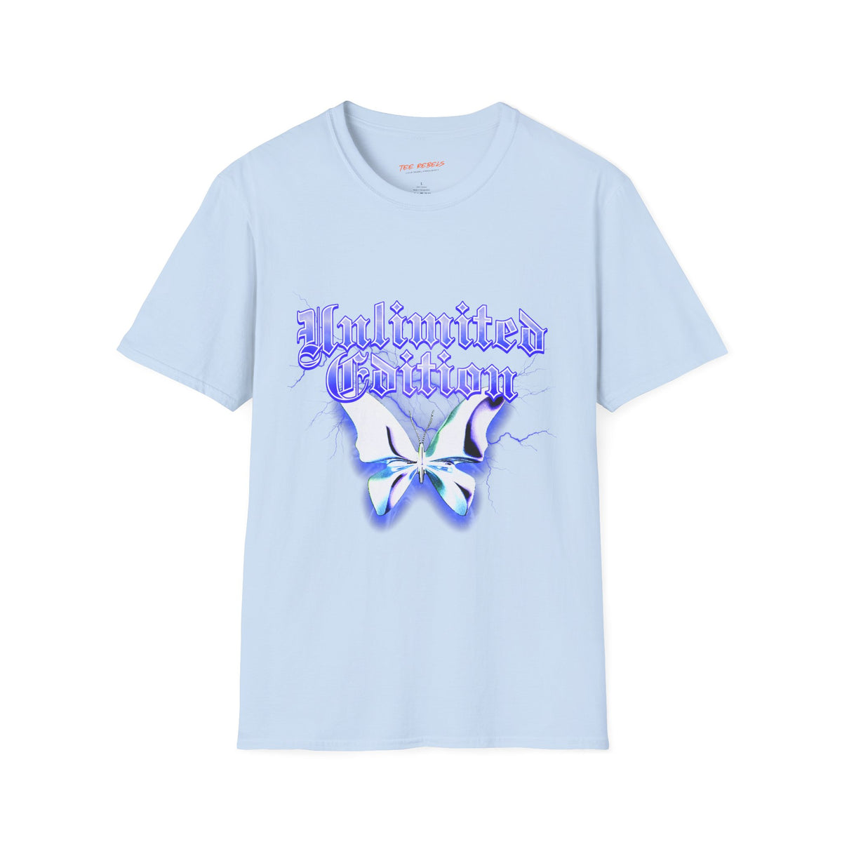 Unlimited Edition Butterfly Spread Love Rose Graphic T-Shirt