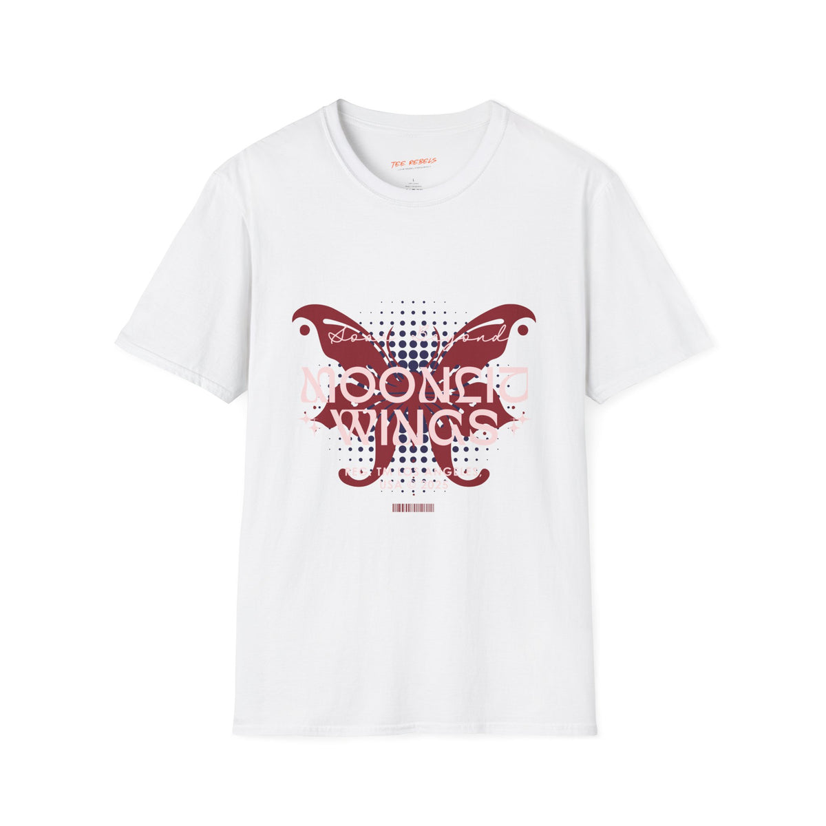 Moonlit Wings Butterfly Spread Love Rose Graphic T-Shirt