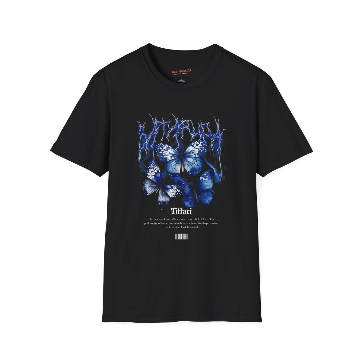 Satarupa Butterfly Spread Love Rose Graphic T-Shirt