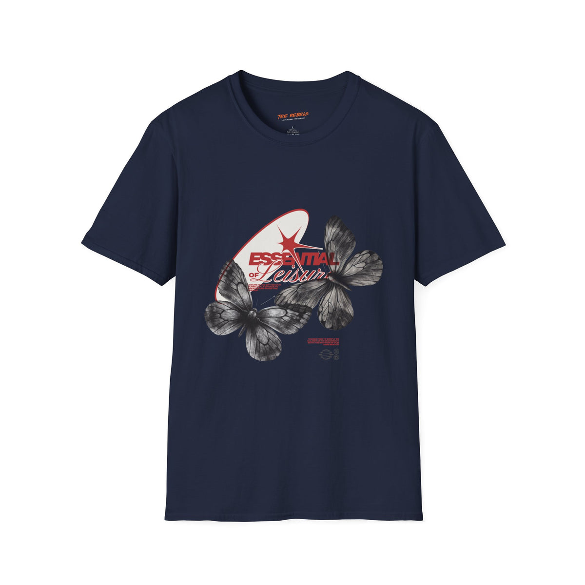 Essential of Leisure Butterfly Spread Love Rose Graphic T-Shirt