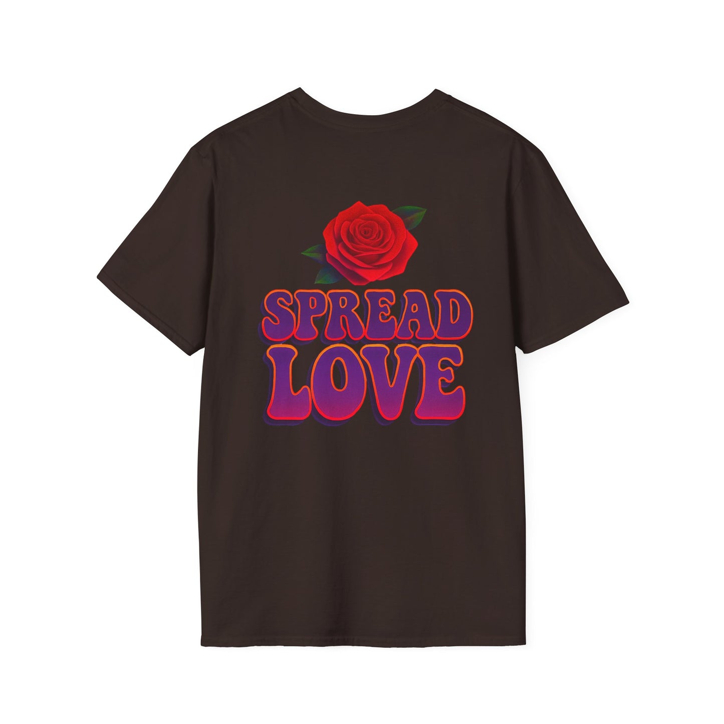Become Butterfly T-Shirt — Pink Butterfly & "Spread Love" Rose Graphic Tee