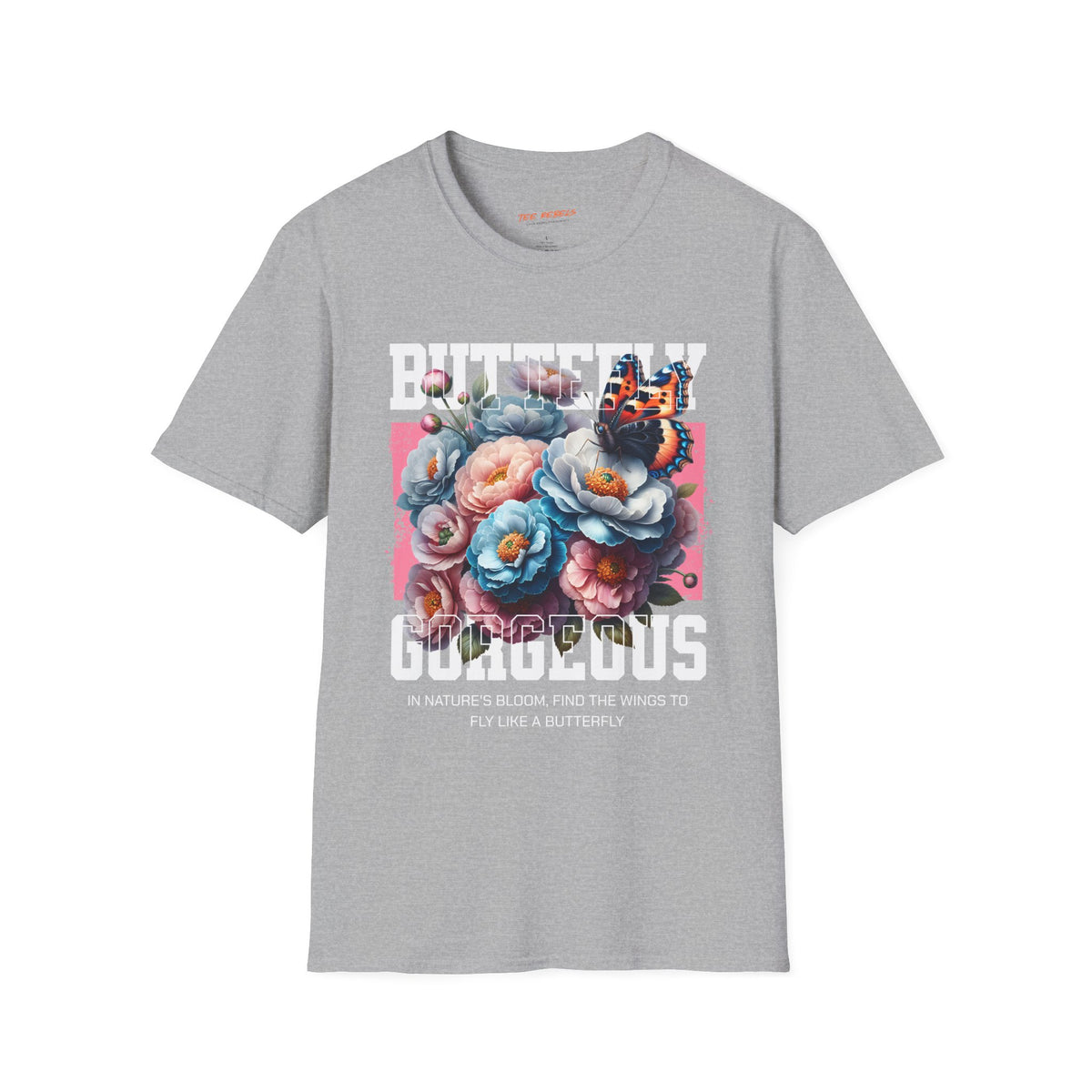 Floral Butterfly Gorgeous Spread Love Rose T-Shirt