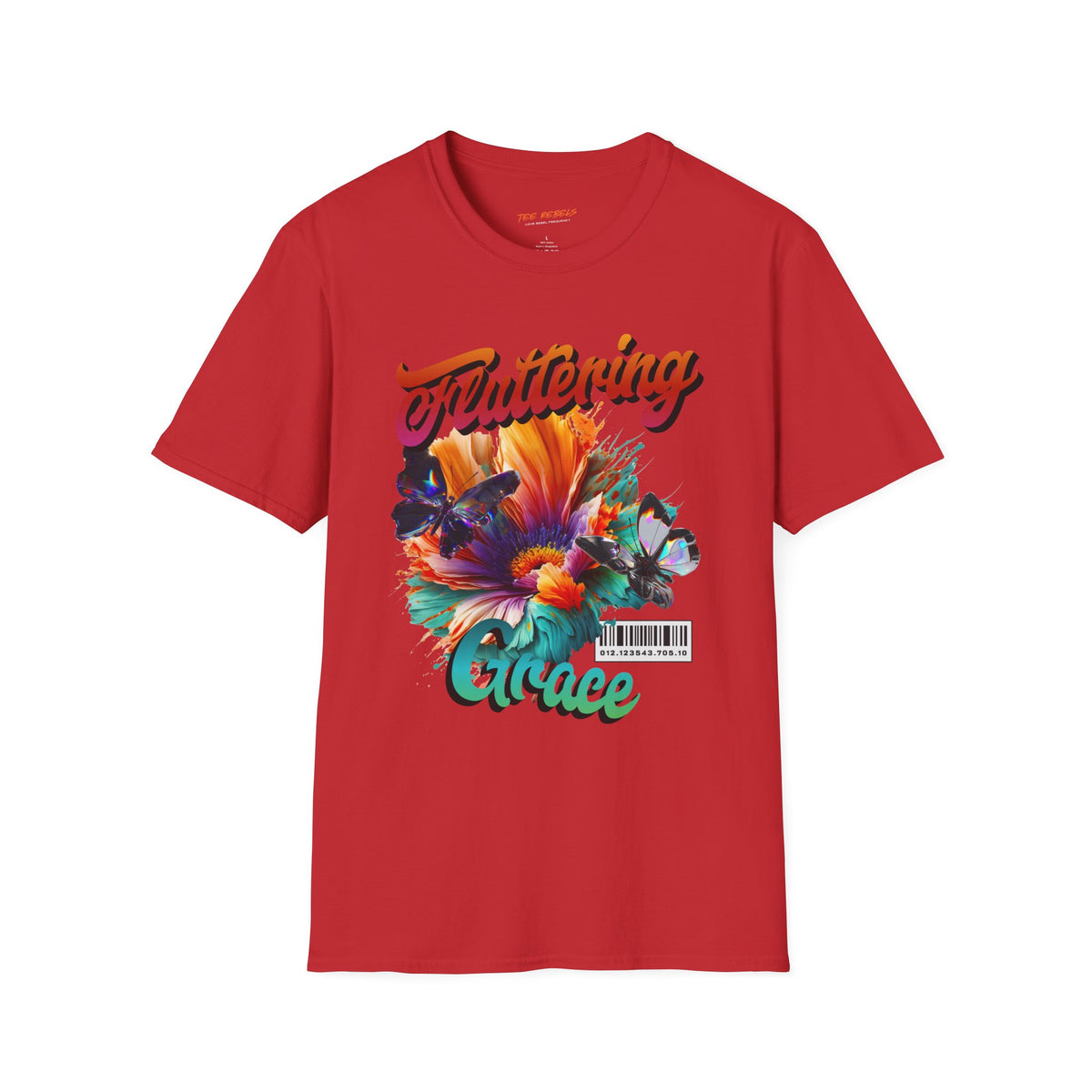 Fluttering Grace Butterfly Spread Love Floral Graphic T-Shirt