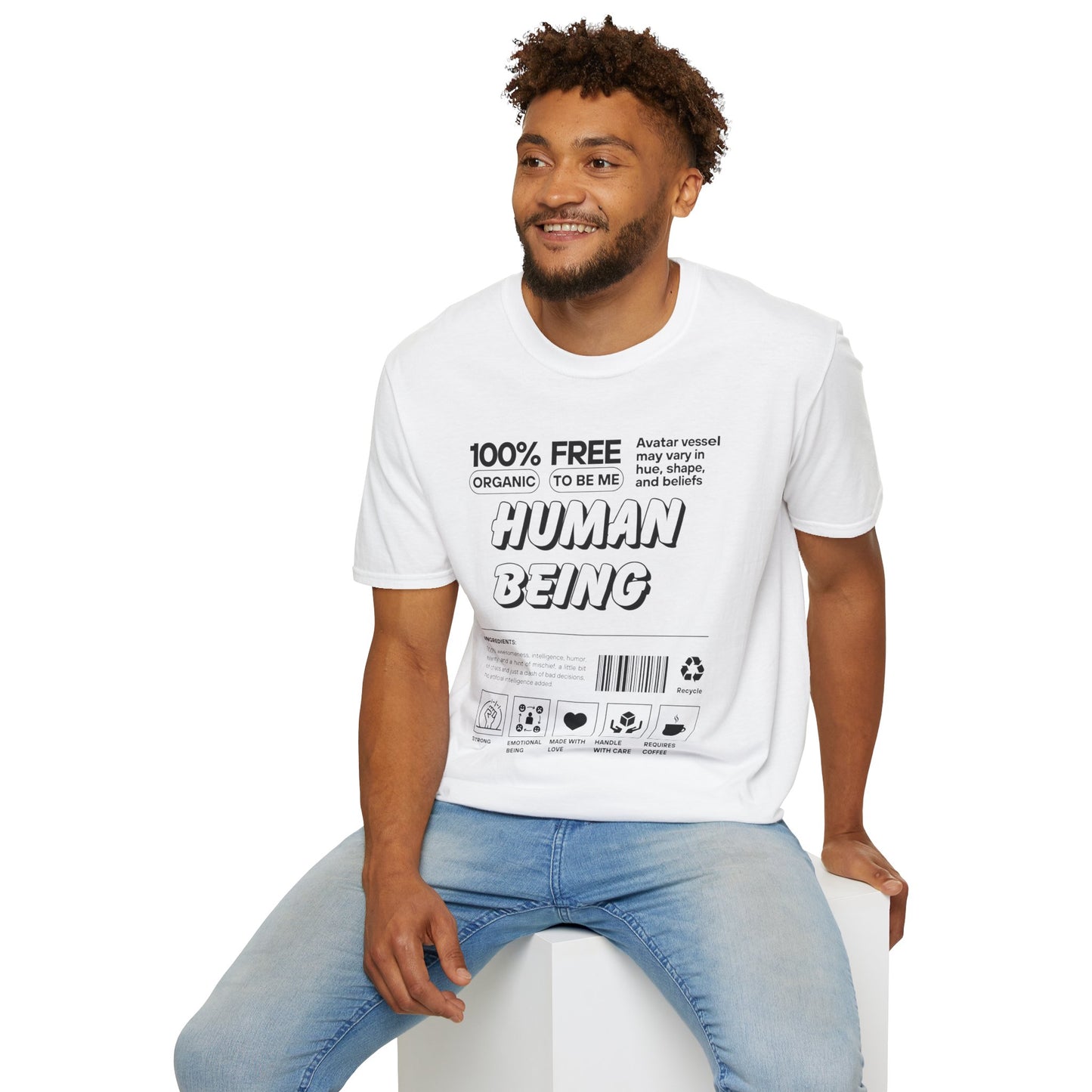 Human Being Unisex Softstyle T-Shirt - Human Rebel Frequency