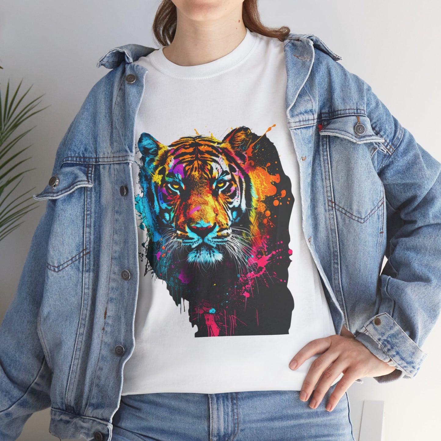 Tiger Graphic Unisex Heavy Cotton Tee - Tiger Rebel Frequency