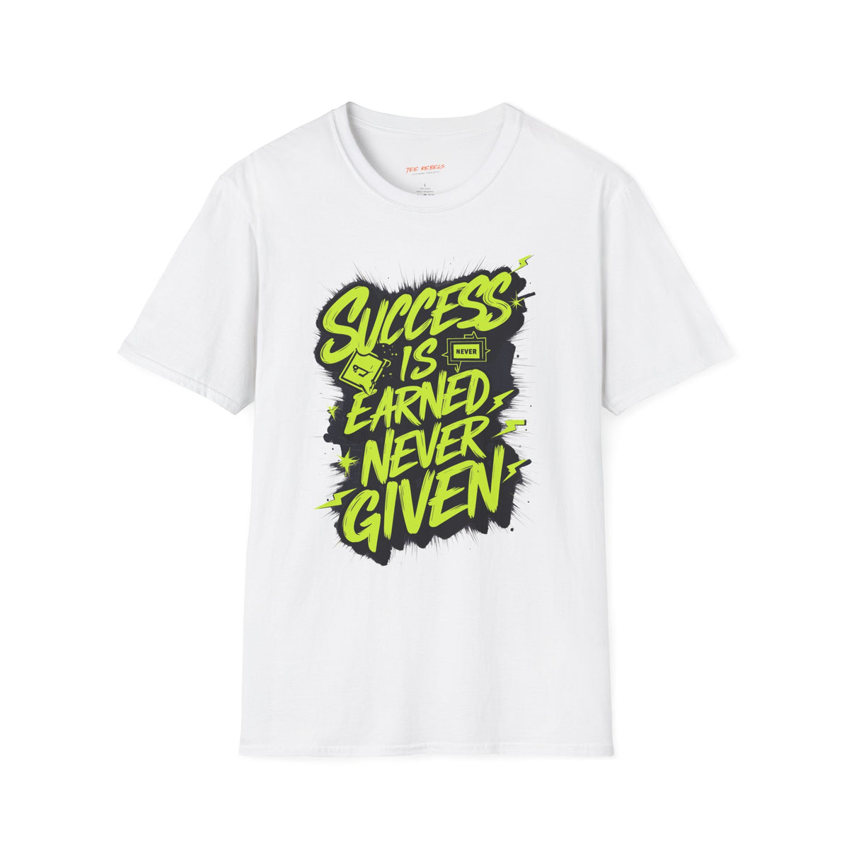 Motivational Graphic T-Shirt - Success Is Earned Never Given & Spread Love T-Shirt