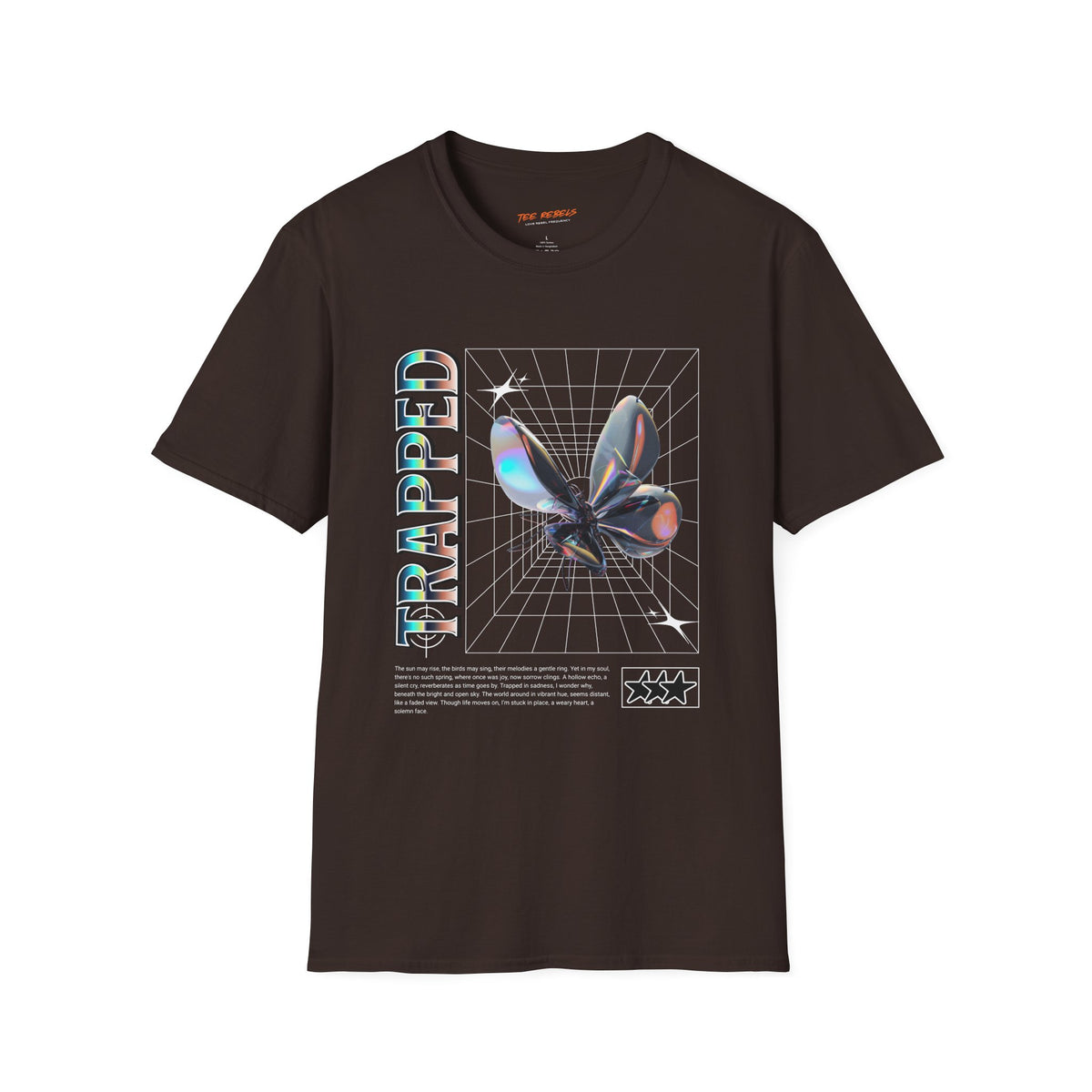 Trapped Y2K Butterfly Spread Love Rose Graphic T-Shirt