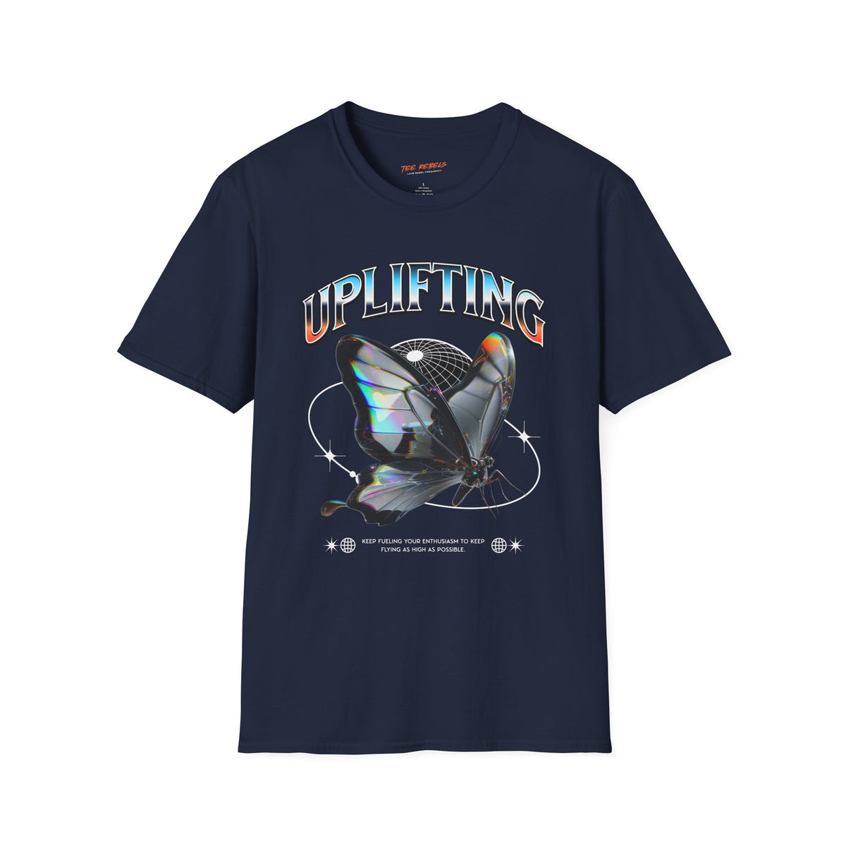 Uplifting Butterfly Spread Love Rose Graphic T-Shirt