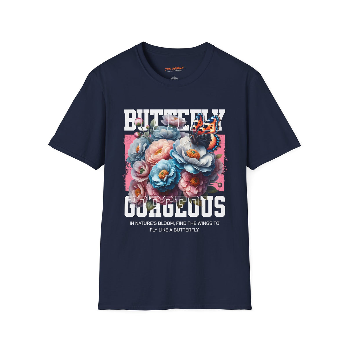 Floral Butterfly Gorgeous Spread Love Rose T-Shirt