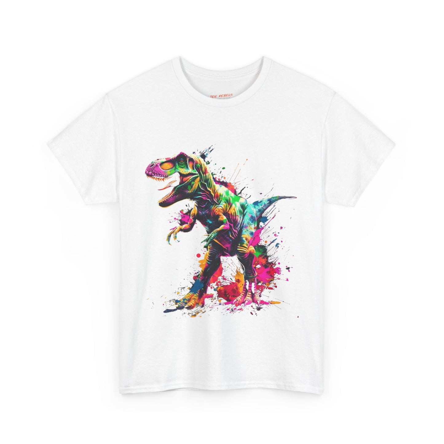 Dinosaur T-Rex Graphic Unisex Heavy Cotton Tee | T-Rex Rebel Frequency