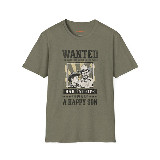 Wanted Dad For Life Unisex Streetwear T-Shirt | Western Graphic T-Shirt | Dad Rebel Frequency