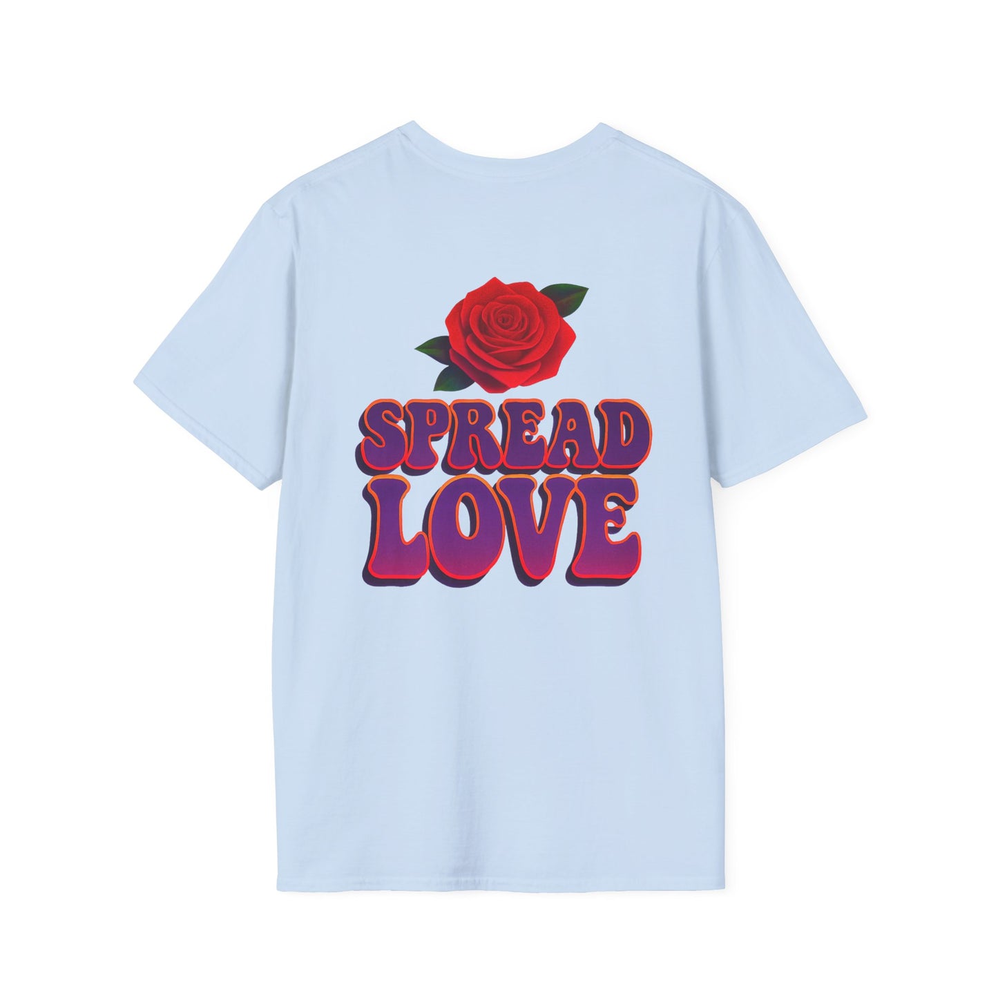 Become Butterfly T-Shirt — Pink Butterfly & "Spread Love" Rose Graphic Tee