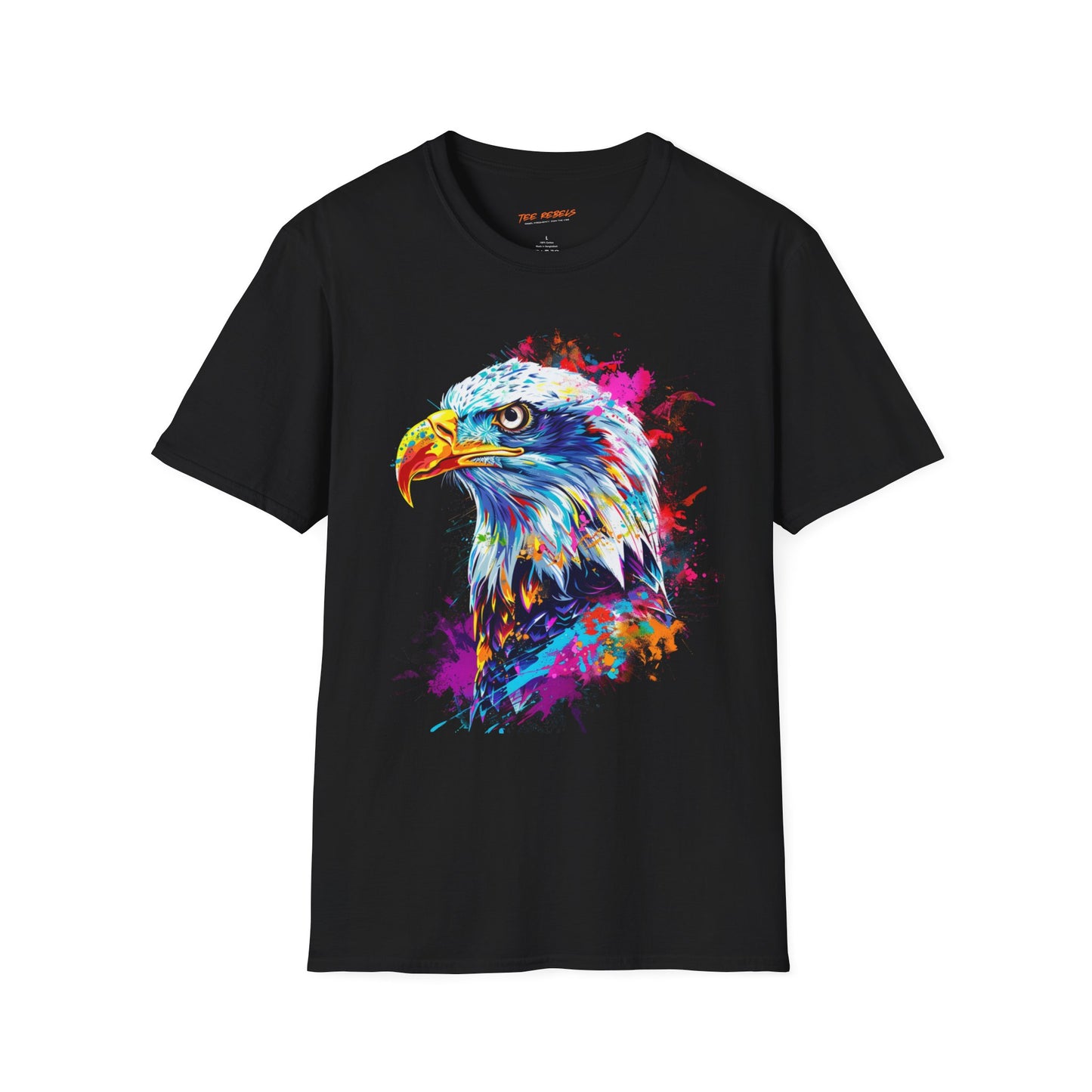 Vibrant Eagle Graphic Tee Unisex Softstyle T-Shirt | Eagle Rebel Frequency