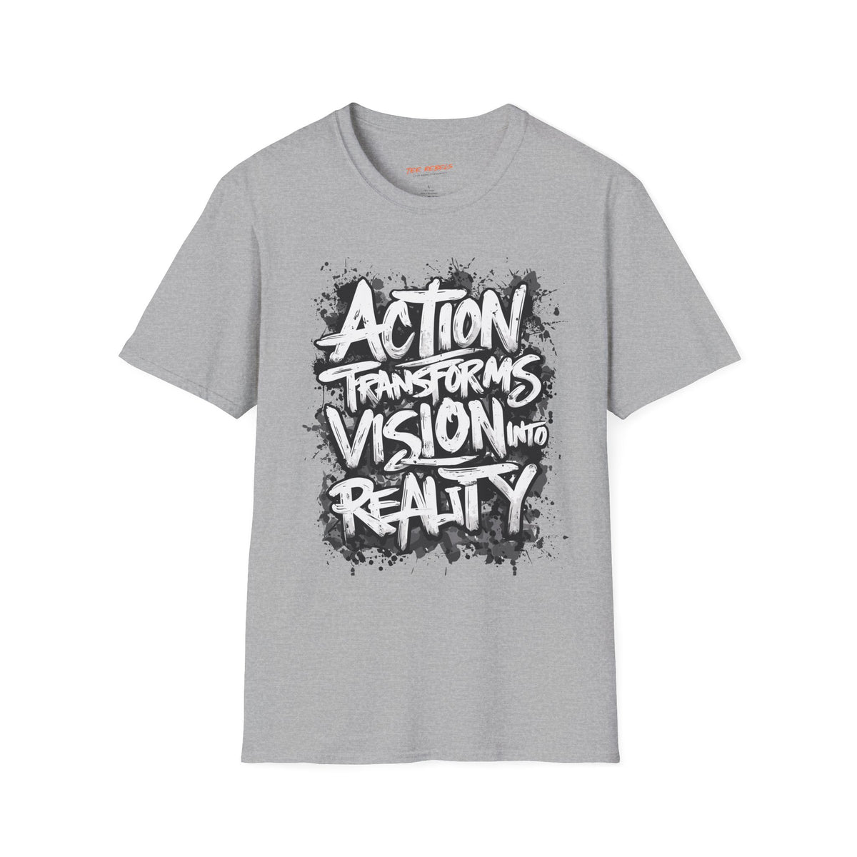 Action Transforms Vision Into Reality Motivational Graphic T-Shirt - Spread Love