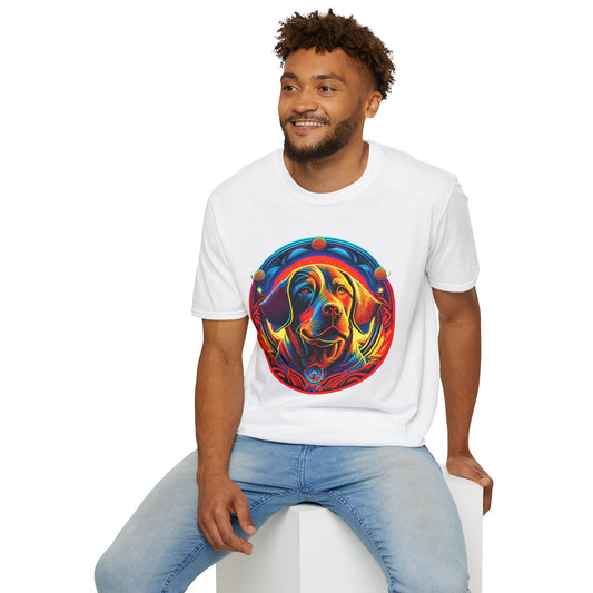 Psychedelic Dog Portrait Unisex T-Shirt | Dog Rebel Frequency
