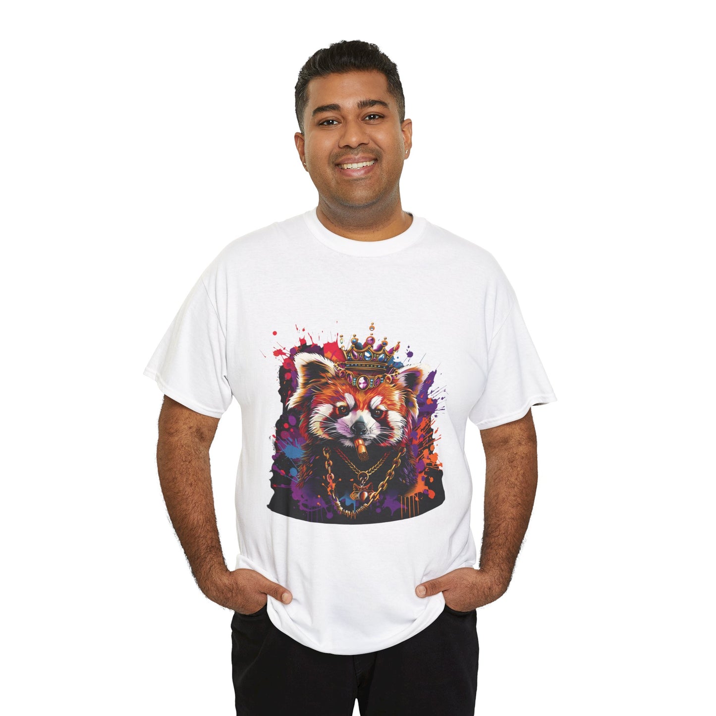 Rebel Red Panda Graphic Tee Unisex Heavy Cotton T-Shirt | Red Panda Rebel Frequency