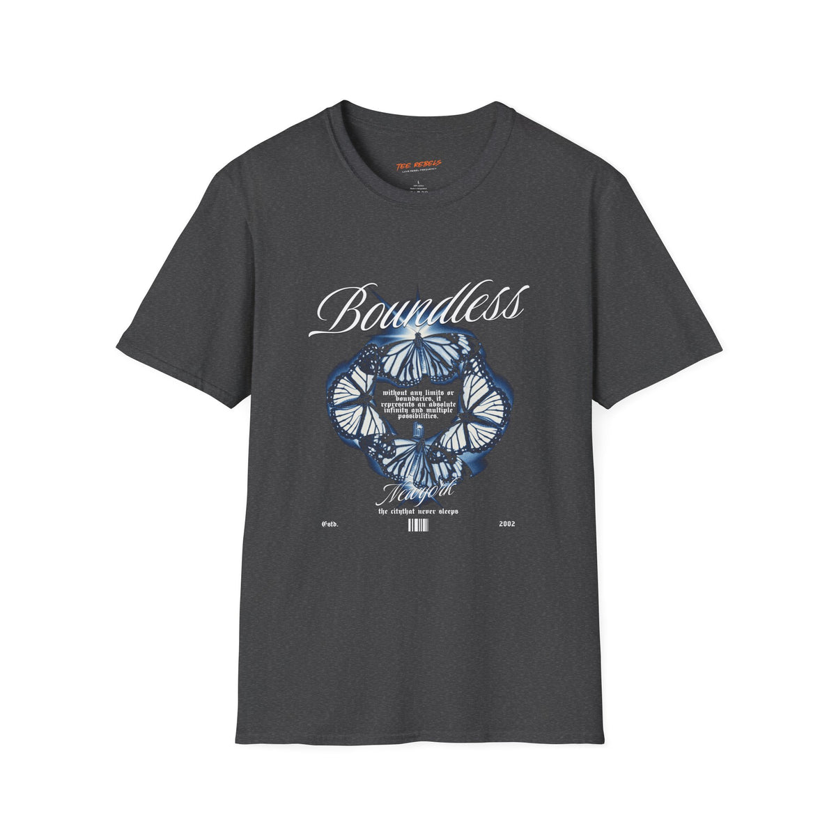Boundless Butterfly Graphic Spread Love Rose T-Shirt