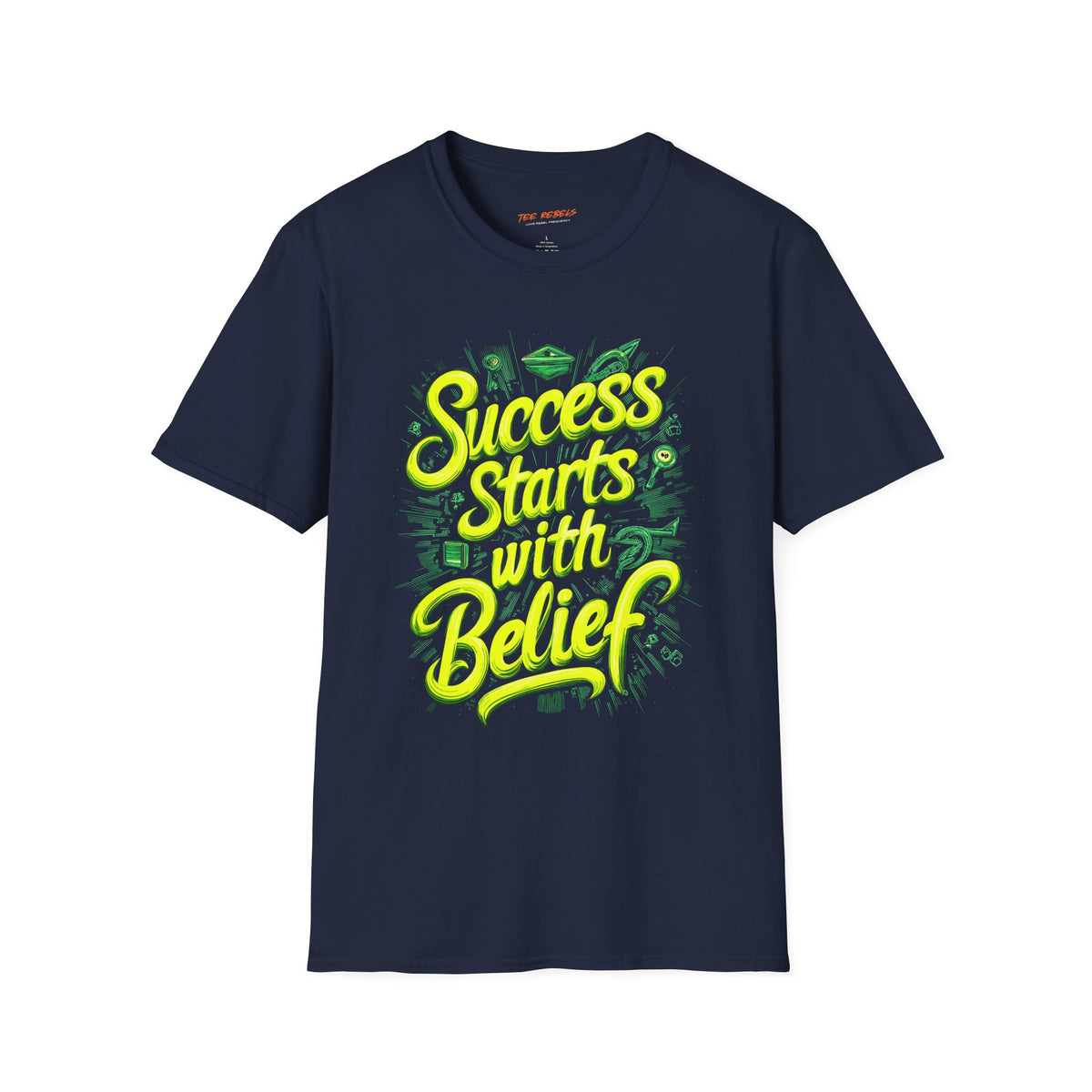 Motivational T-Shirt – Success Starts with Belief & Spread Love Graphic T-Shirt