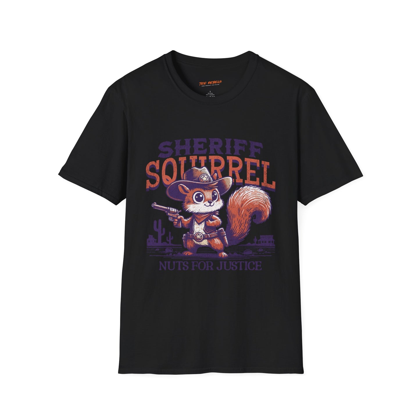 Sheriff Squirrel Humor T-Shirt, Spread Love Graphic Tee, Unisex Softstyle Shirt, Funny Wildlife Apparel, Gift for Animal Lovers, [...]