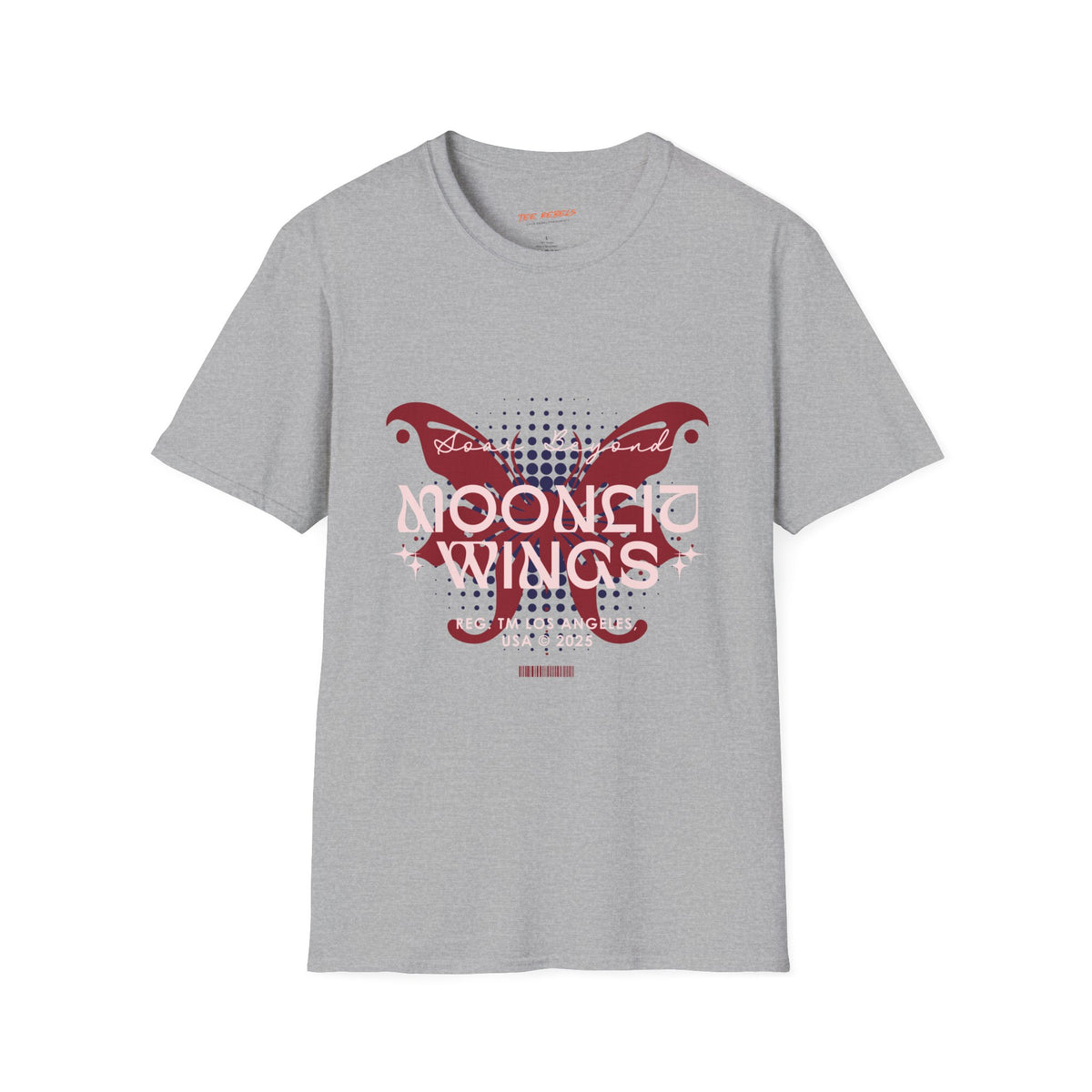 Moonlit Wings Butterfly Spread Love Rose Graphic T-Shirt