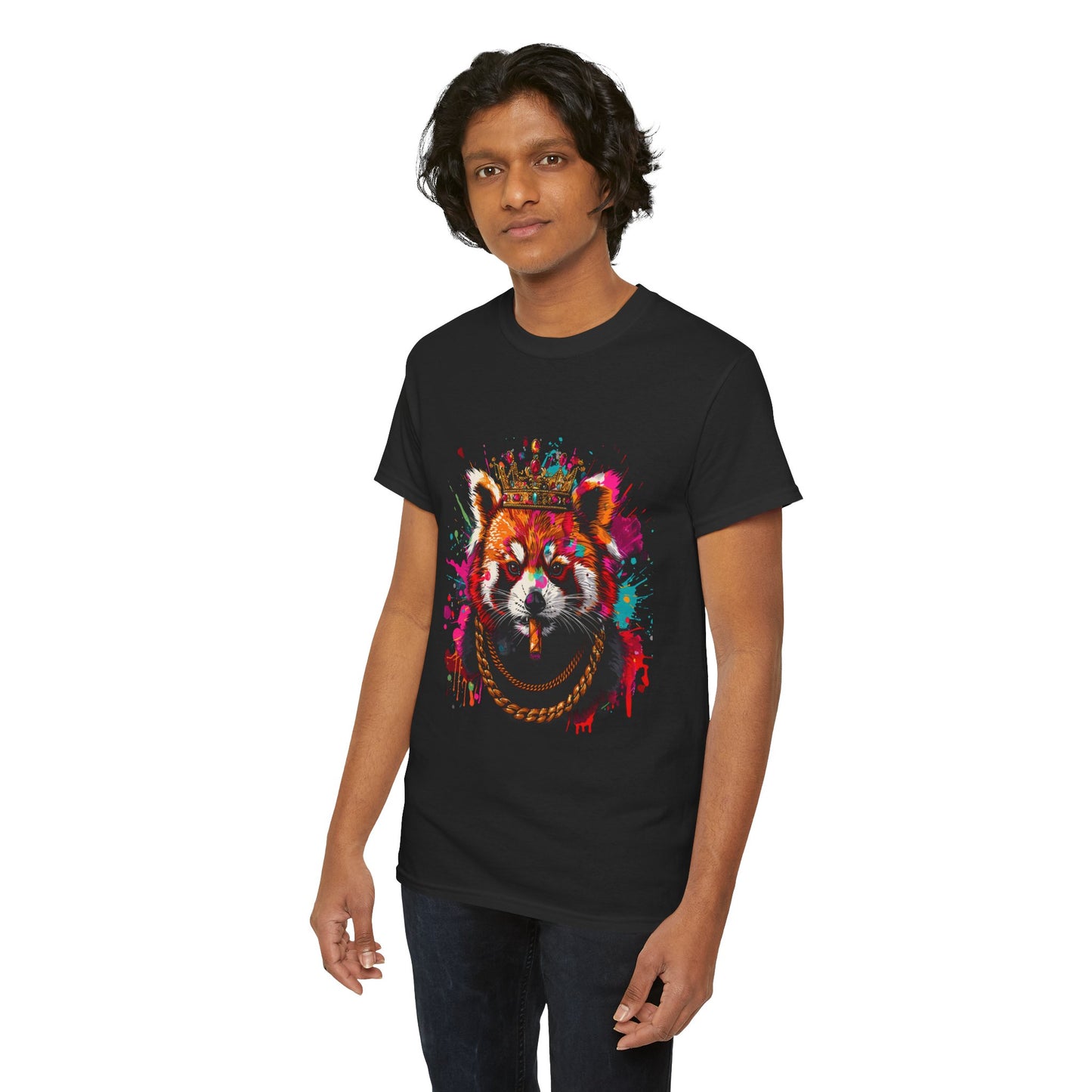 King Red Panda Unisex Heavy Cotton Tee | Red Panda Rebel Frequency