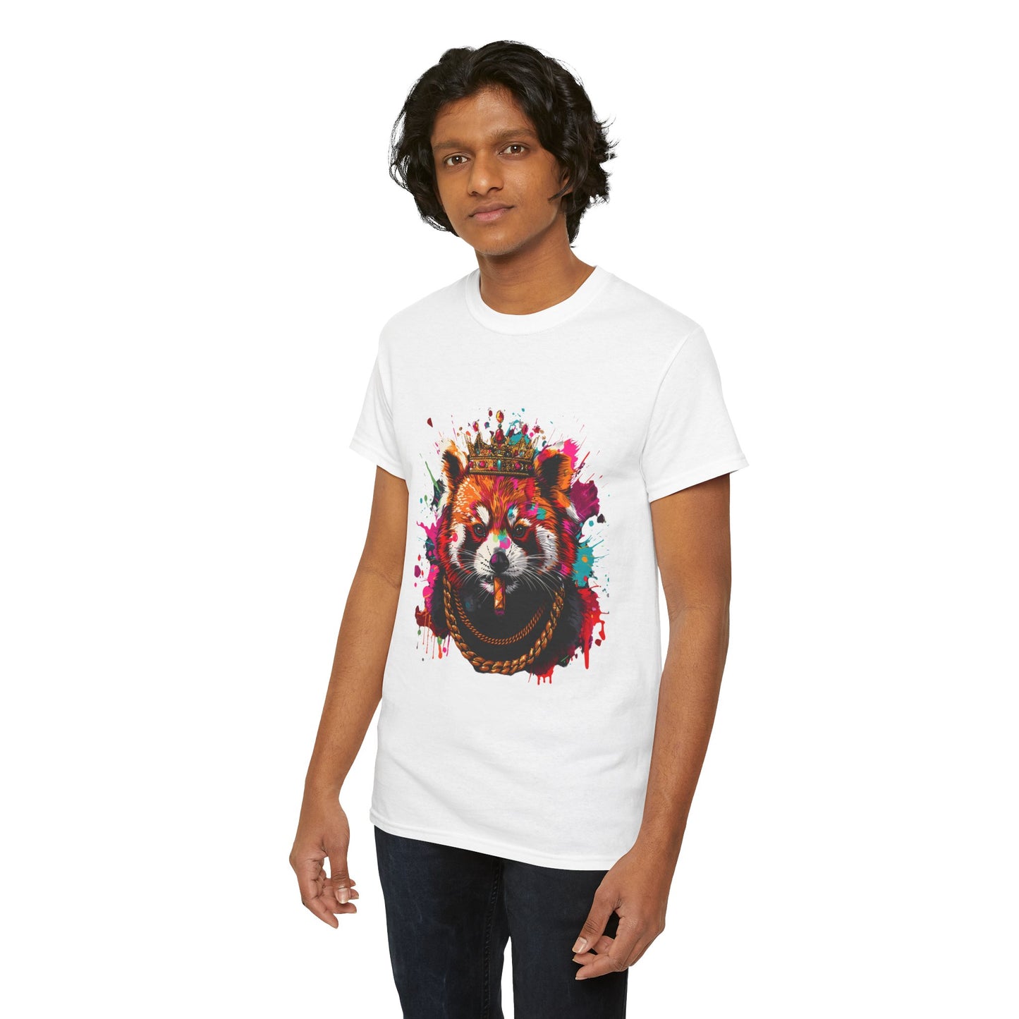 King Red Panda Unisex Heavy Cotton Tee | Red Panda Rebel Frequency