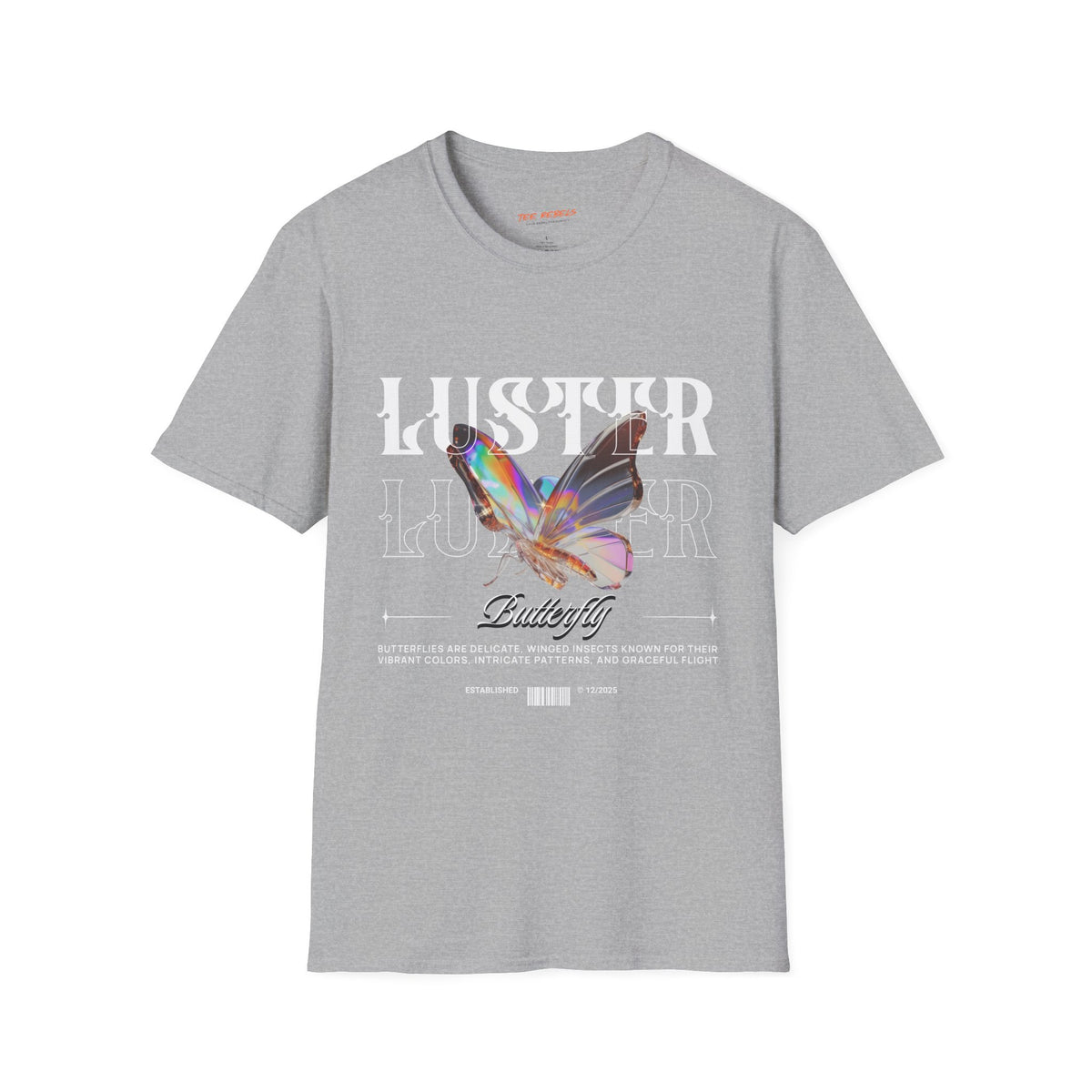 Luster Butterfly Spread Love Rose Graphic T-Shirt