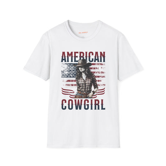 American Cowgirl Unisex Streetwear T-Shirt | American Graphic T-Shirt | Cowgirl Rebel Frequency