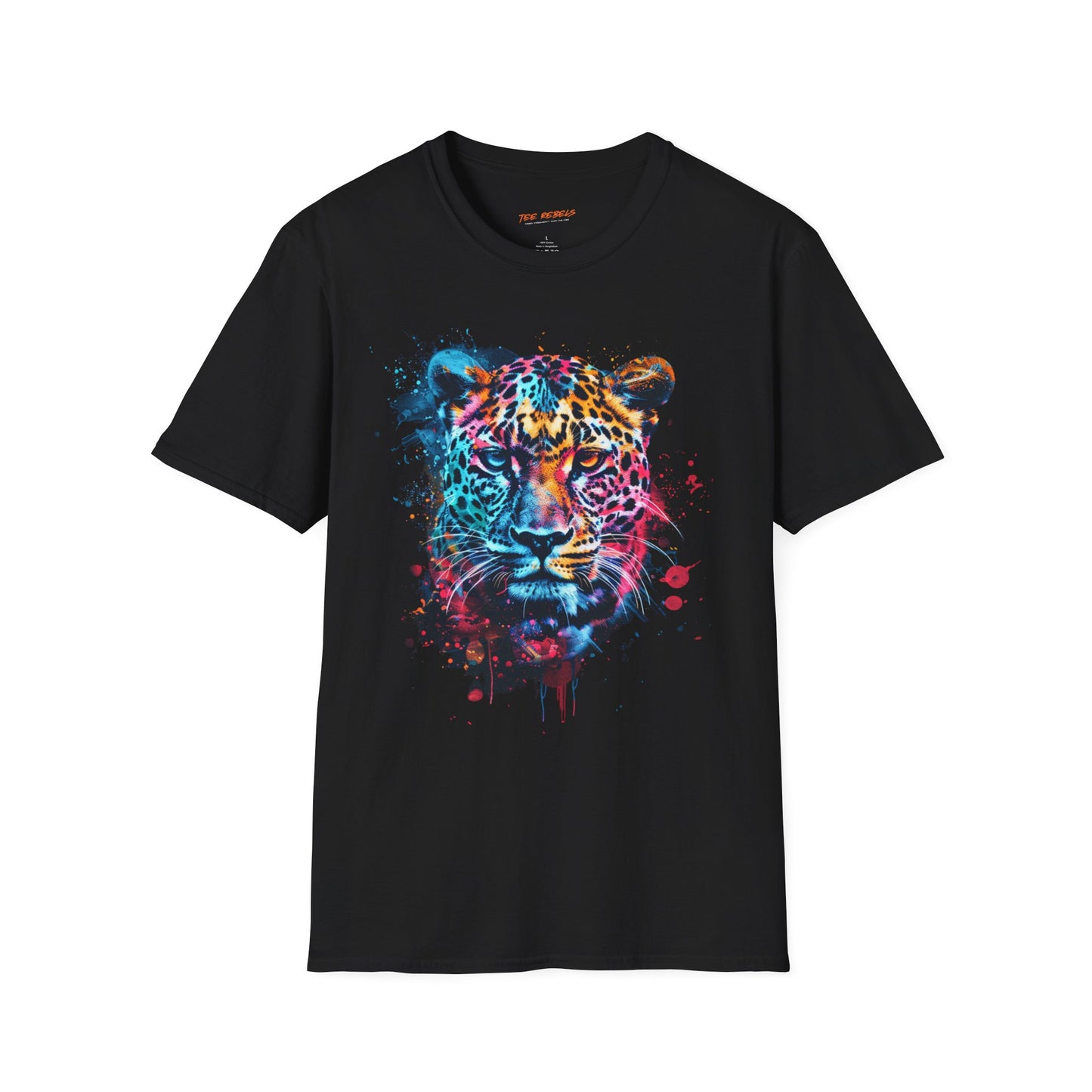 Colorful Tiger Graphic Unisex Softstyle T-Shirt | Tiger Rebel Frequency