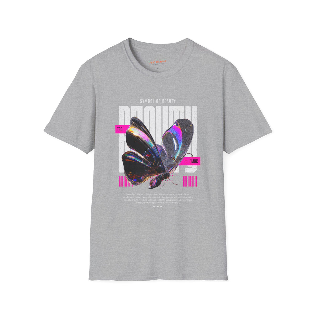 Symbol of Beauty Butterfly Spread Love Rose Graphic T-Shirt