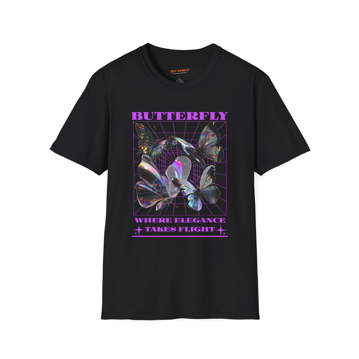Butterfly Where Elegance Takes Flight  Spread Love Graphic T-Shirt