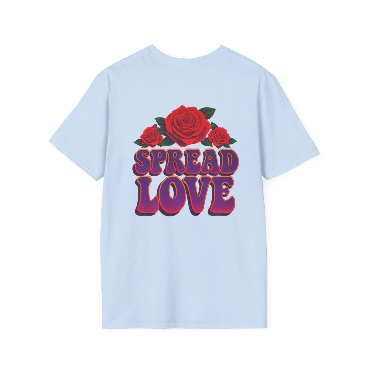 Spread Love Butterfly and Rose Graphic T-Shirt