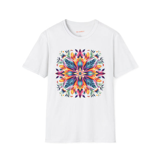 Psychedelic Floral Unisex Softstyle T-Shirt | Floral Rebel Frequency