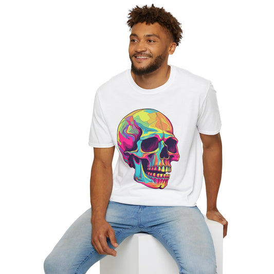 Psychedelic Skull Head Unisex T-Shirt | Skull Rebel Frequency