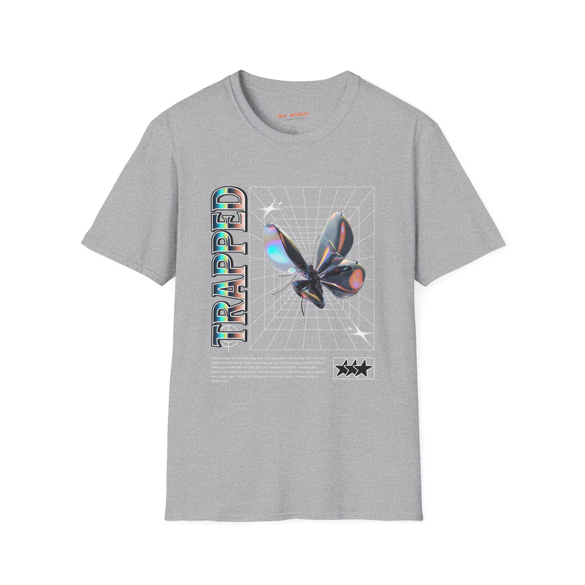 Trapped Y2K Butterfly Spread Love Rose Graphic T-Shirt