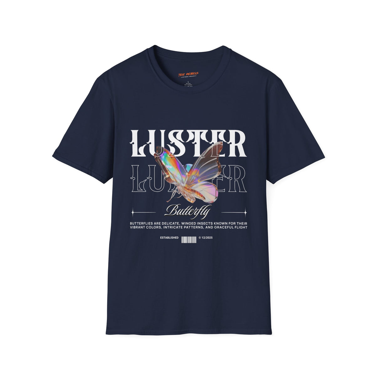 Luster Butterfly Spread Love Rose Graphic T-Shirt
