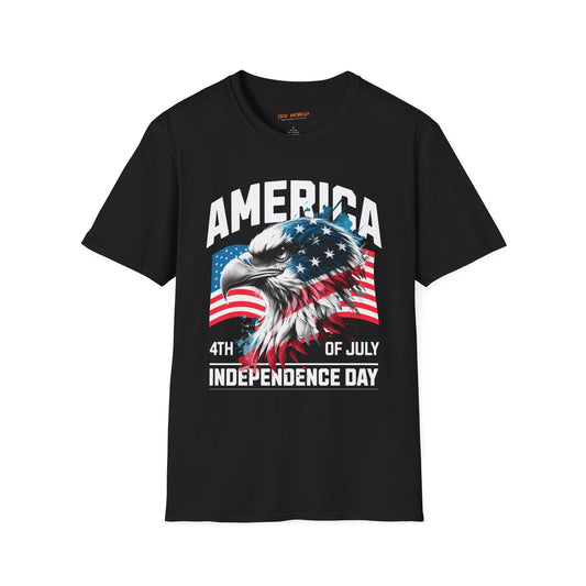 Patriotic America Eagle Unisex Streetwear T-Shirt | America Graphic T-Shirt | 4th of July | Independence Day | Eagle Rebel Frequency