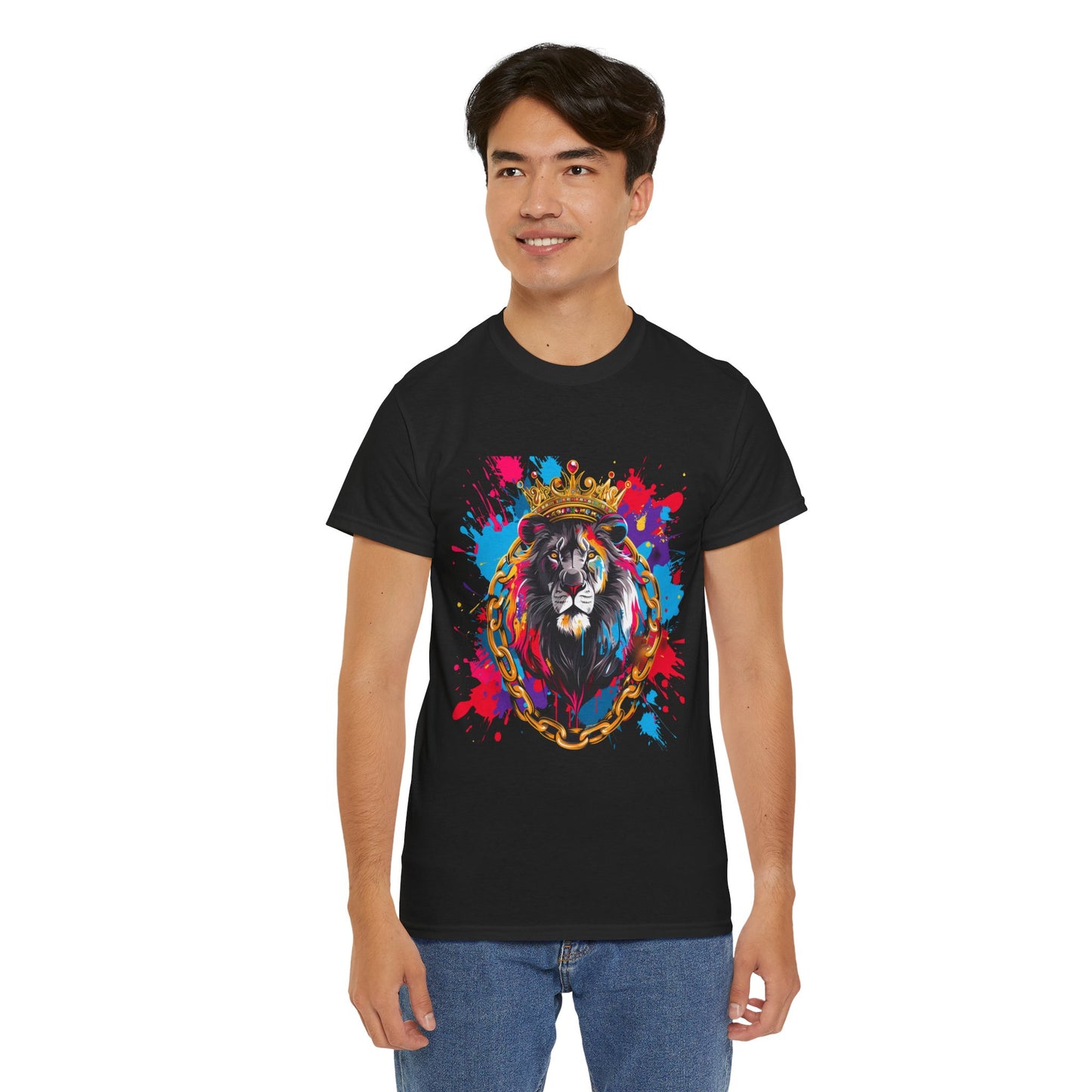 King of the Jungle Graphic Unisex Heavy Cotton Tee | Lion Rebel Frequency