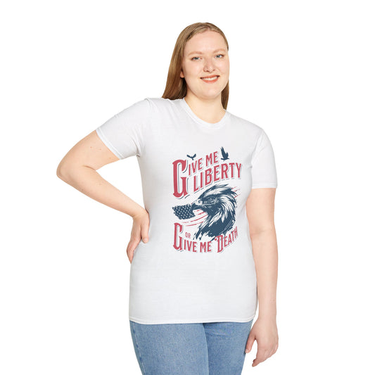 Give Me Liberty or Give Me Death Unisex Streetwear T-Shirt | American Graphic T-Shirt | Liberty Rebel Frequency