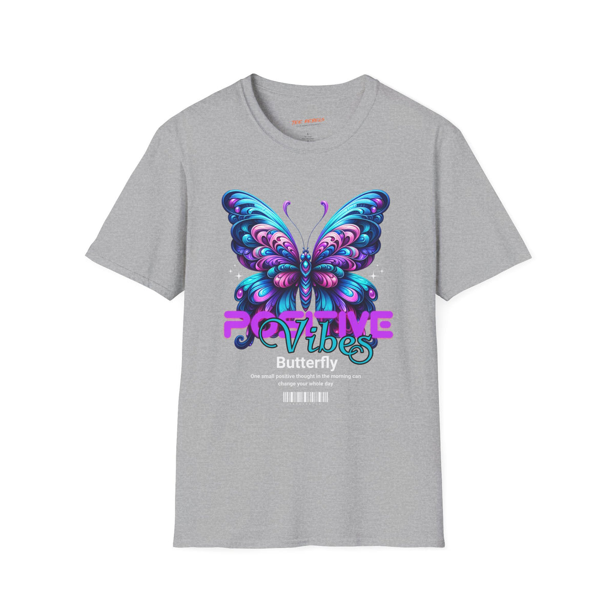 Positive Vibes Butterfly & Spread Love Rose Graphic T-Shirt