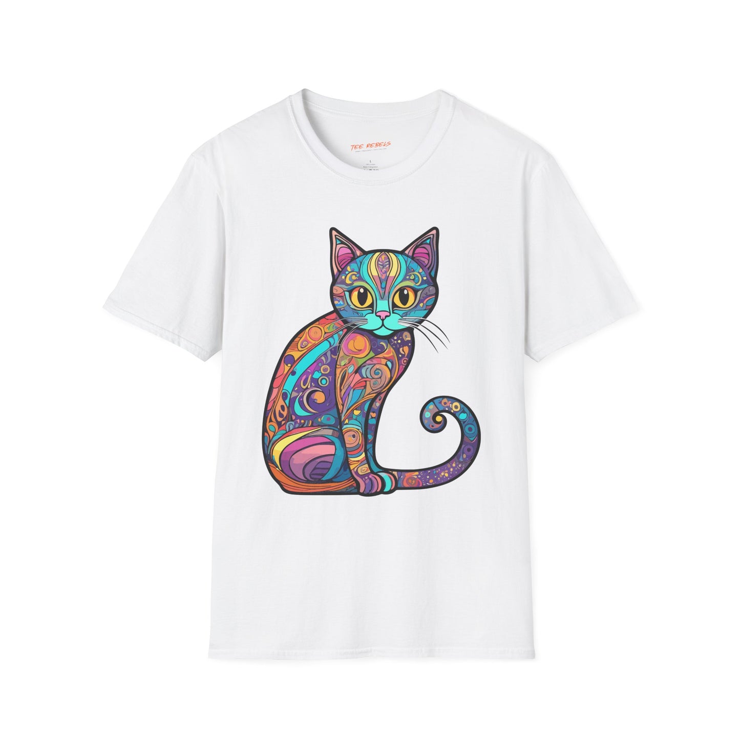 Psychedelic Cat Gaze Unisex T-Shirt | Cat Rebel Frequency