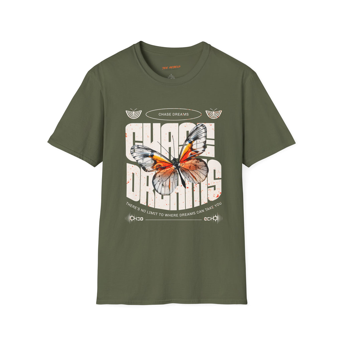 Chase Dream Butterfly Graphic Spread Love Rose T-Shirt