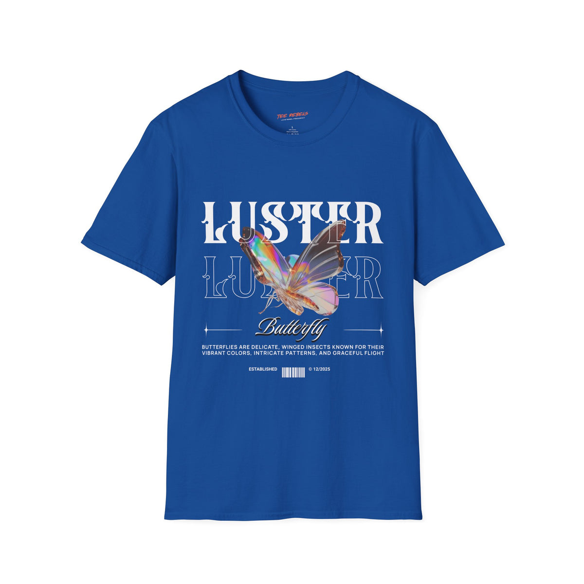 Luster Butterfly Spread Love Rose Graphic T-Shirt