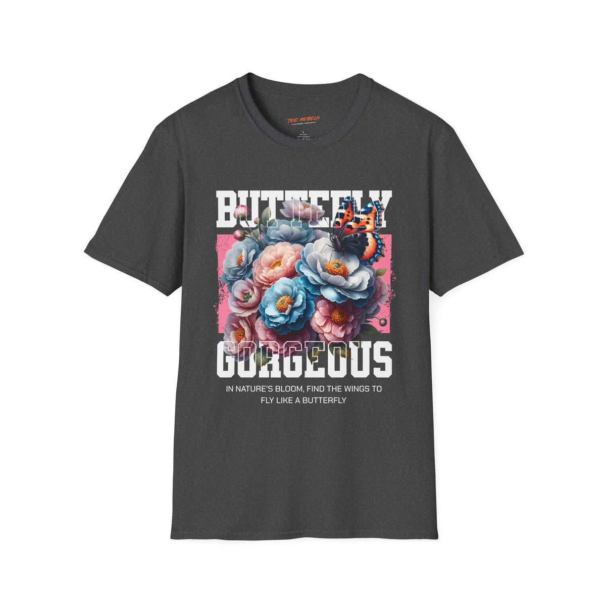 Floral Butterfly Gorgeous Spread Love Rose T-Shirt