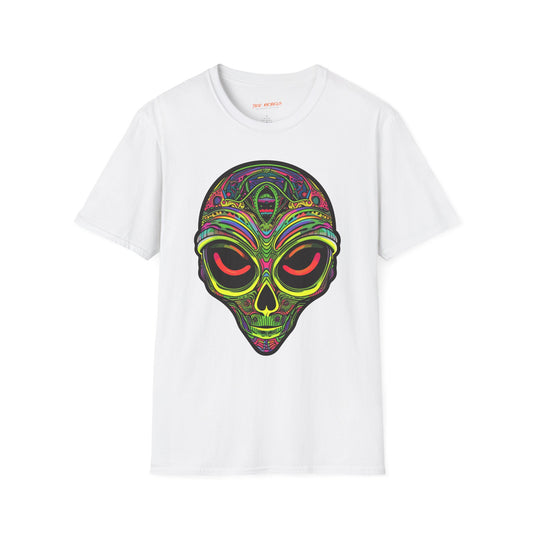 Psychedelic Alien Vibes Unisex T-Shirt | Alien Rebel Frequency