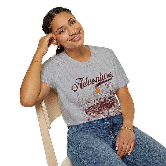 Adventure Truckin Unisex Streetwear T-Shirt | Adventure Graphic T-Shirt | Adventure Rebel Frequency