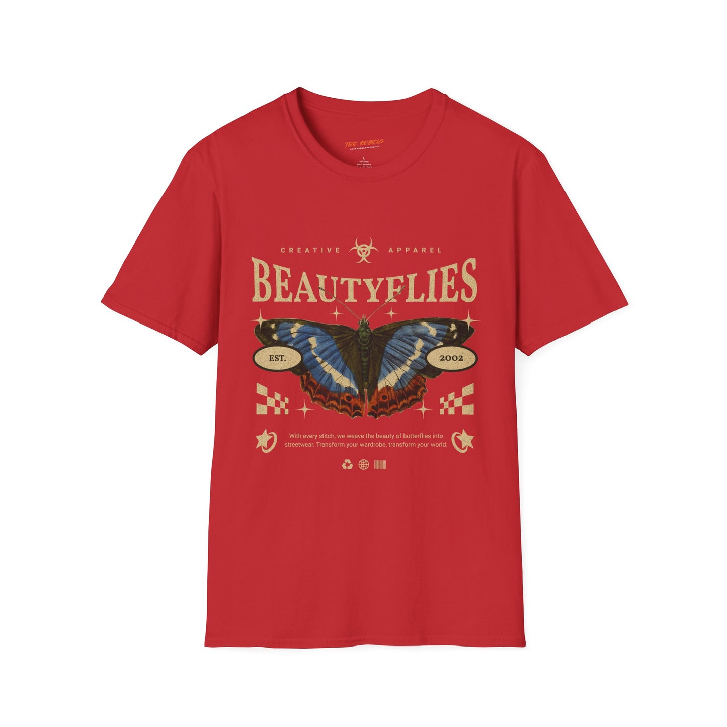 Beautyflies Butterfly Graphic Tee — “Spread Love” Rose Vintage Retro Shirt