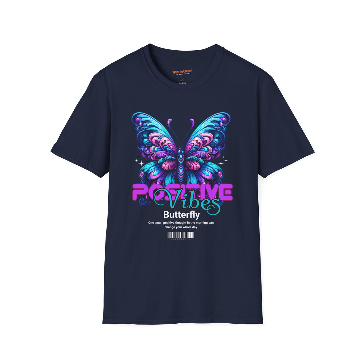 Positive Vibes Butterfly & Spread Love Rose Graphic T-Shirt
